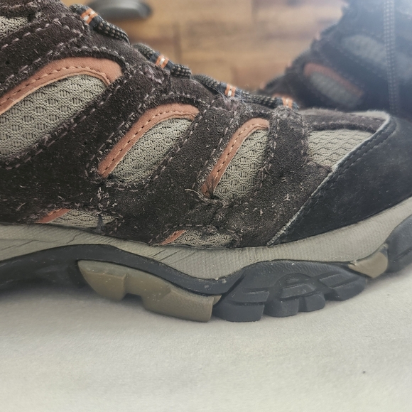 Merrell Sz 9 Men's Moab Hiking Shoes Brown Grey Gorpcore Outdoor Trailcore - Picture 7 of 16